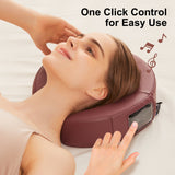 MusicMaster™ Crescent Round High Fidelity Sound Face Cushion- Bluetooth Music Headrest-Burgunday