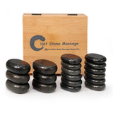 Master Massage 18 Piece Essential Hot Stone Massage Set Kit Package for Professional or Home Spa, Healing, Pain Relief-Basalt Rock