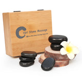 Master Massage 18 Piece Essential Hot Stone Massage Set Kit Package for Professional or Home Spa, Healing, Pain Relief-Basalt Rock