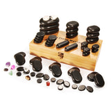 Master Massage 60-Piece Deluxe Hot Stone Set including Basalt Volcano Rocks, Marble Cold Stones, and Chakra Balancing Tools - Ultimate All-in-One Package Kit for a Professional Quality Hot Stone Massage Therapy at Home