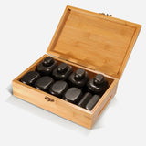 Master Massage 28 Piece Essential Hot Stone Massage Stone Set Kit Package for Professional or Home Spa Stone Therapy, Healing, Pain Relief-Basalt Rock