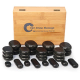 Master Massage 28 Piece Essential Hot Stone Massage Stone Set Kit Package for Professional or Home Spa Stone Therapy, Healing, Pain Relief-Basalt Rock