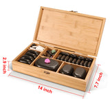 Master Massage 60-Piece Deluxe Hot Stone Set including Basalt Volcano Rocks, Marble Cold Stones, and Chakra Balancing Tools - Ultimate All-in-One Package Kit for a Professional Quality Hot Stone Massage Therapy at Home