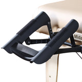 MASTER MASSAGE Universal Deluxe Ergonomic Dream™ Adjustable Massage Table Face Cradle and  Patented Ultra Plush Face Cushion Pillow set-Black Color