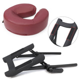 MASTER MASSAGE Universal Ergonomic Dream™ Adjustable Massage Table Face Cradle and Universal Face Cushion Pillow set-Burgundy Color